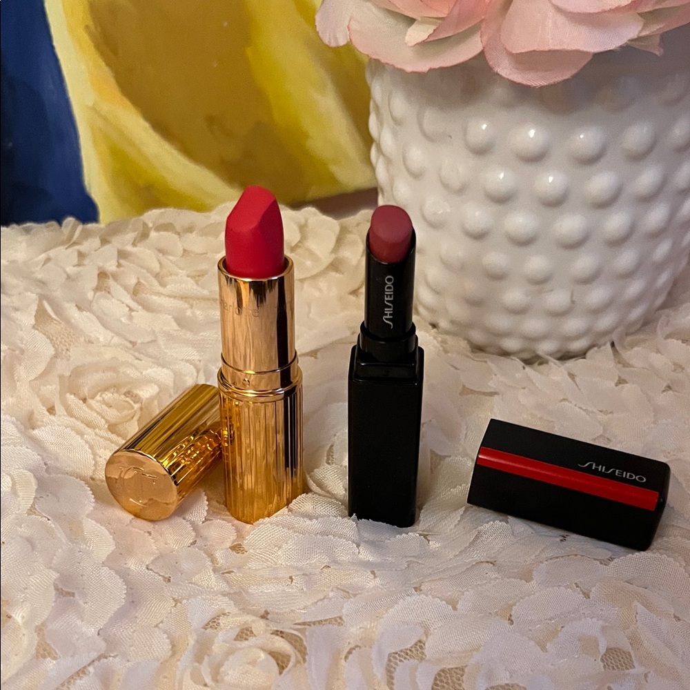 Charlotte Tilbury Vibrant Red and Rich Burgundy Lipsticks
